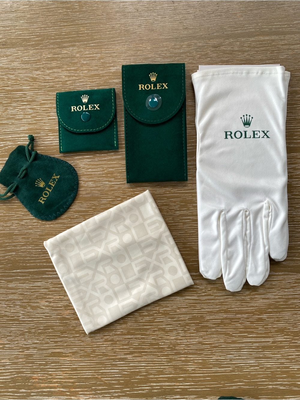 Authentic Rolex | Green Monogram Logo Pattern Shopping Bag Gift Storage Large - Picture 11 of 16